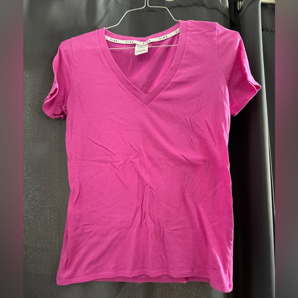 Victoria's Secret Fuchsia V-Neck Tee